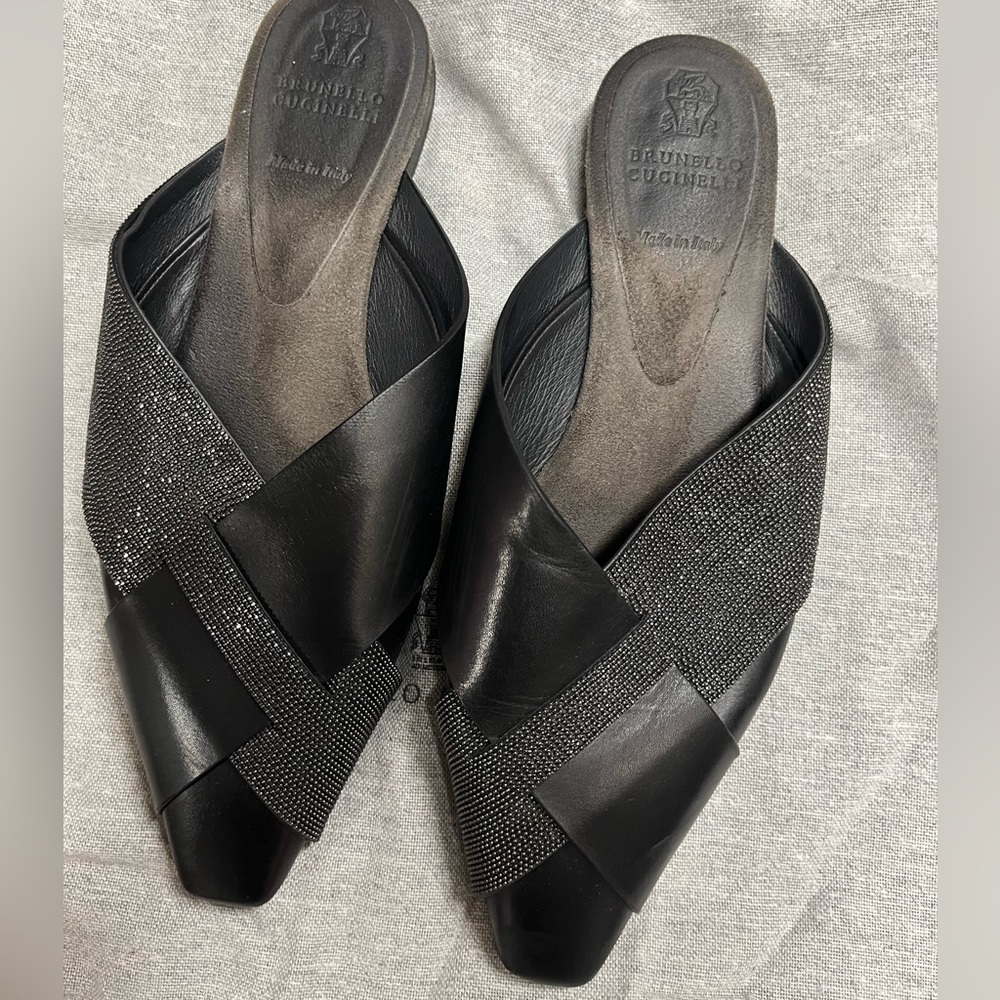 Brunello Cucinelli slide size-35.5 black